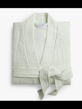 Parachute Light Green Cotton Waffle Robe